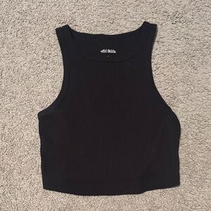 Wild Fable Black Sleeveless Crop Top